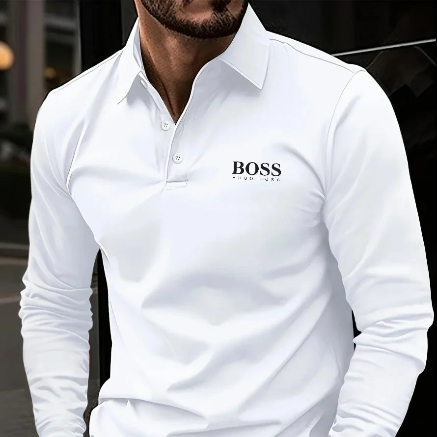 Polo à manches longues pour homme